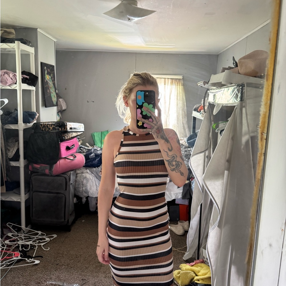Striped Sleeveless Dress